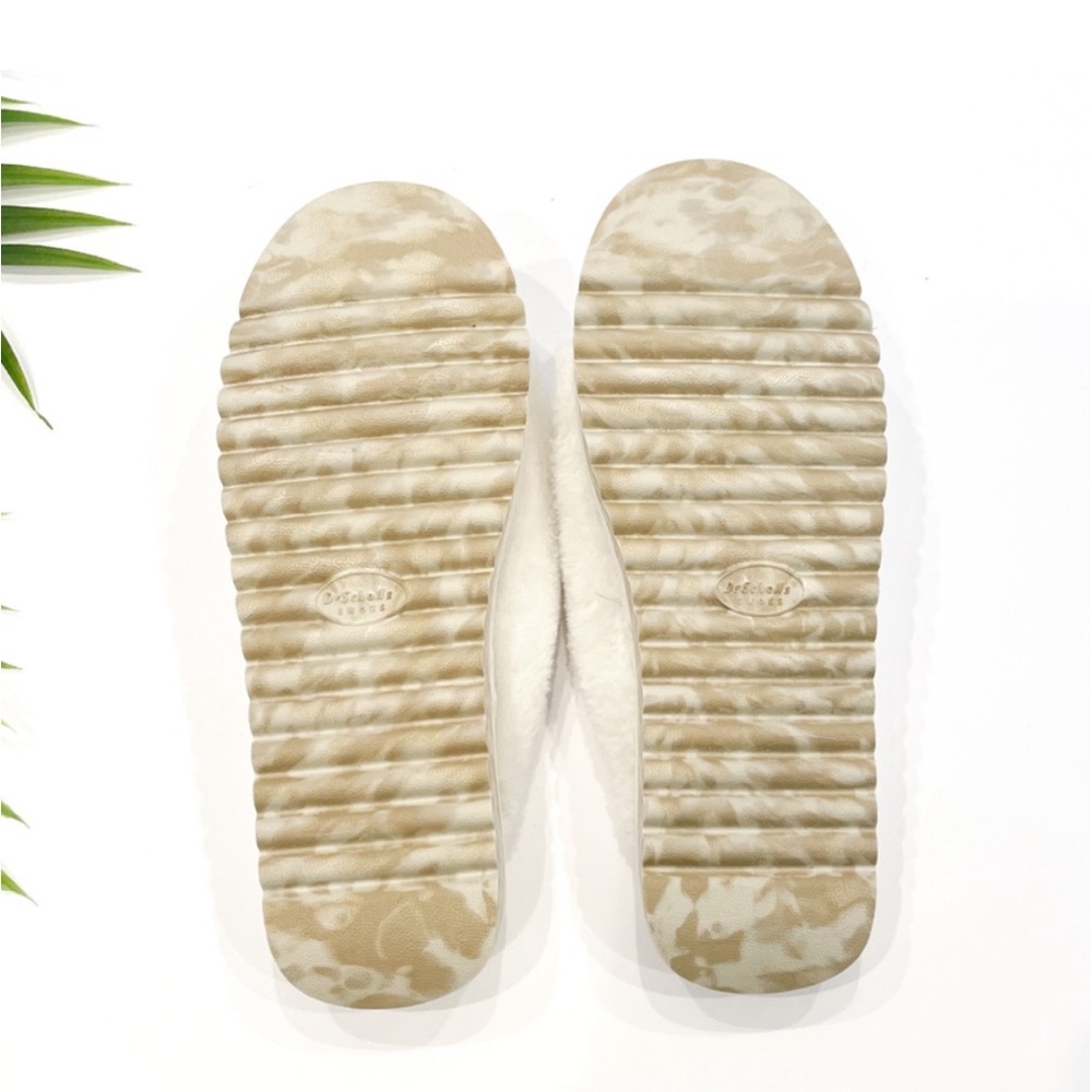 ๐ Dr. Scholl's Staycay OG White Faux Fur Sherpa Slide Sandals Slippers, Size 6 - Picture 10 of 13